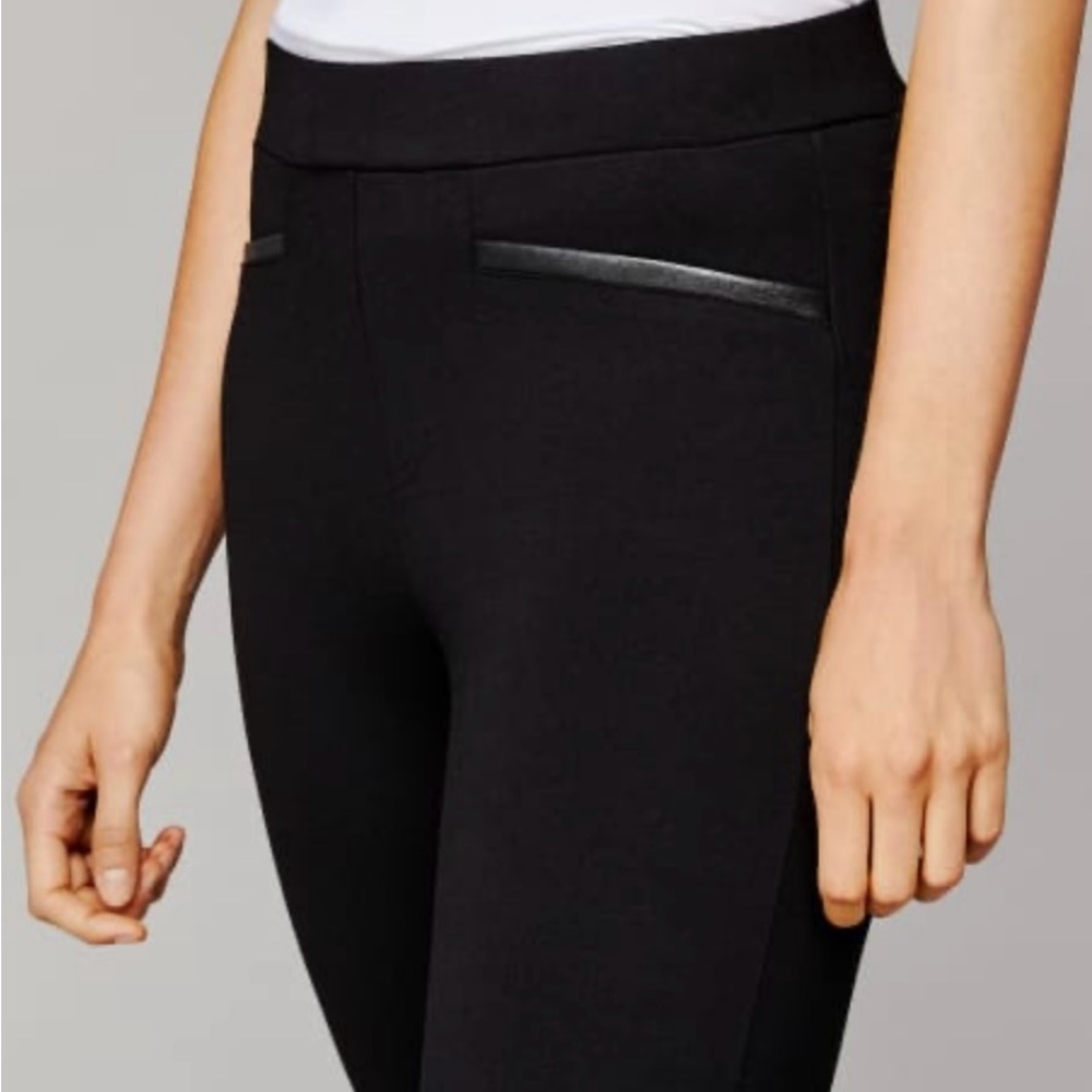 Ponte Pant with Faux Leather Trim in Black - NWT - Picture 3 of 3